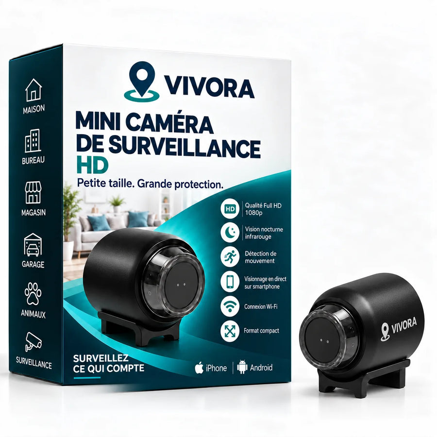 Vivora SecureMini™ – Mini caméra de sécurité compacte