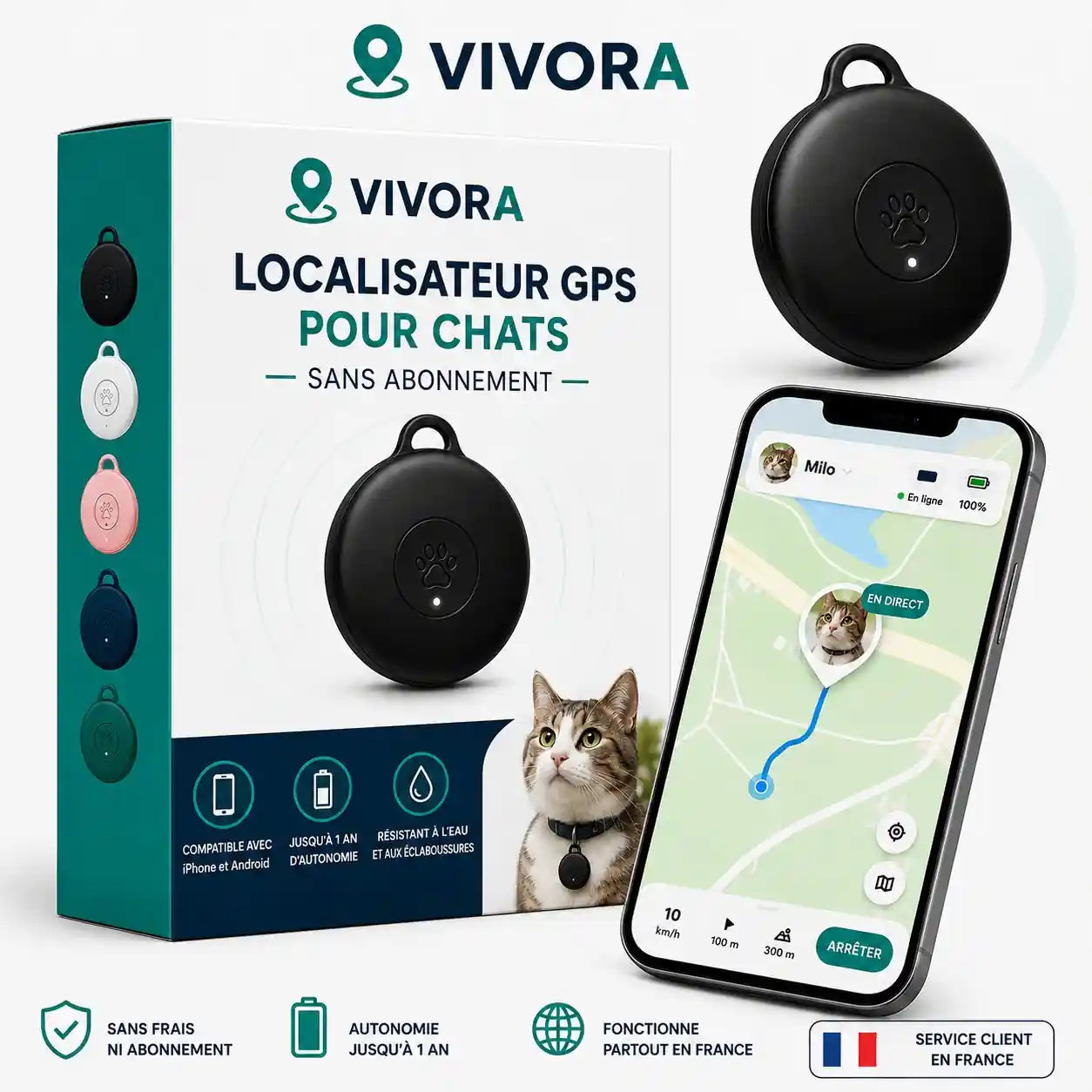 Traceur GPS pour chat – sans abonnement